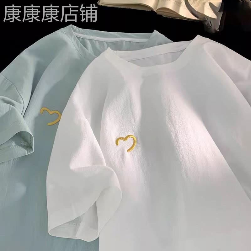 白色棉麻短袖t恤女夏季2026新款薄宽松大码显瘦休闲半袖体恤上衣