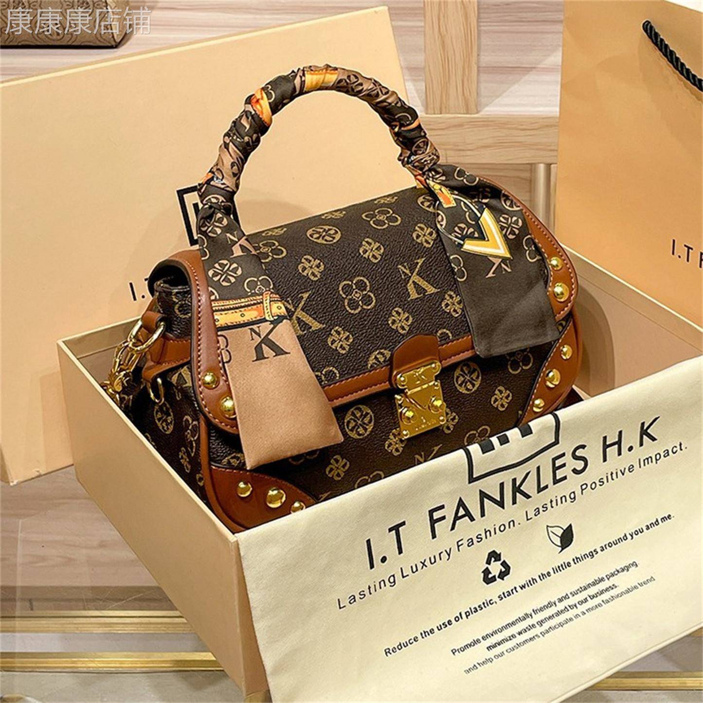香港代购奢侈品名牌2026新款专柜正品真皮女包单肩手提斜挎小方包