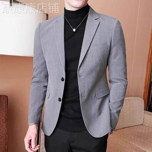 MK休闲西服外套男潮流修身春秋季2025新款单西高端商务男士西装
