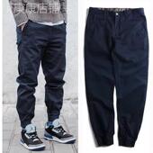男休闲裤 修身 束脚工装 香港IT潮牌余文乐缩口慢跑裤 裤 时尚 小脚长裤