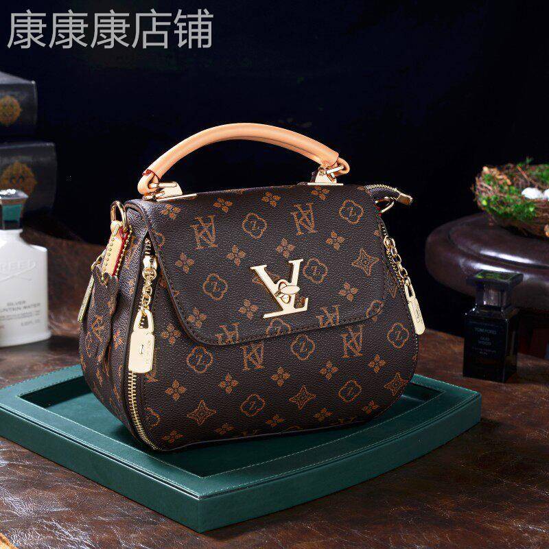 香港正品真皮女包新款时尚印花手提包单肩包斜跨包小包包女潮