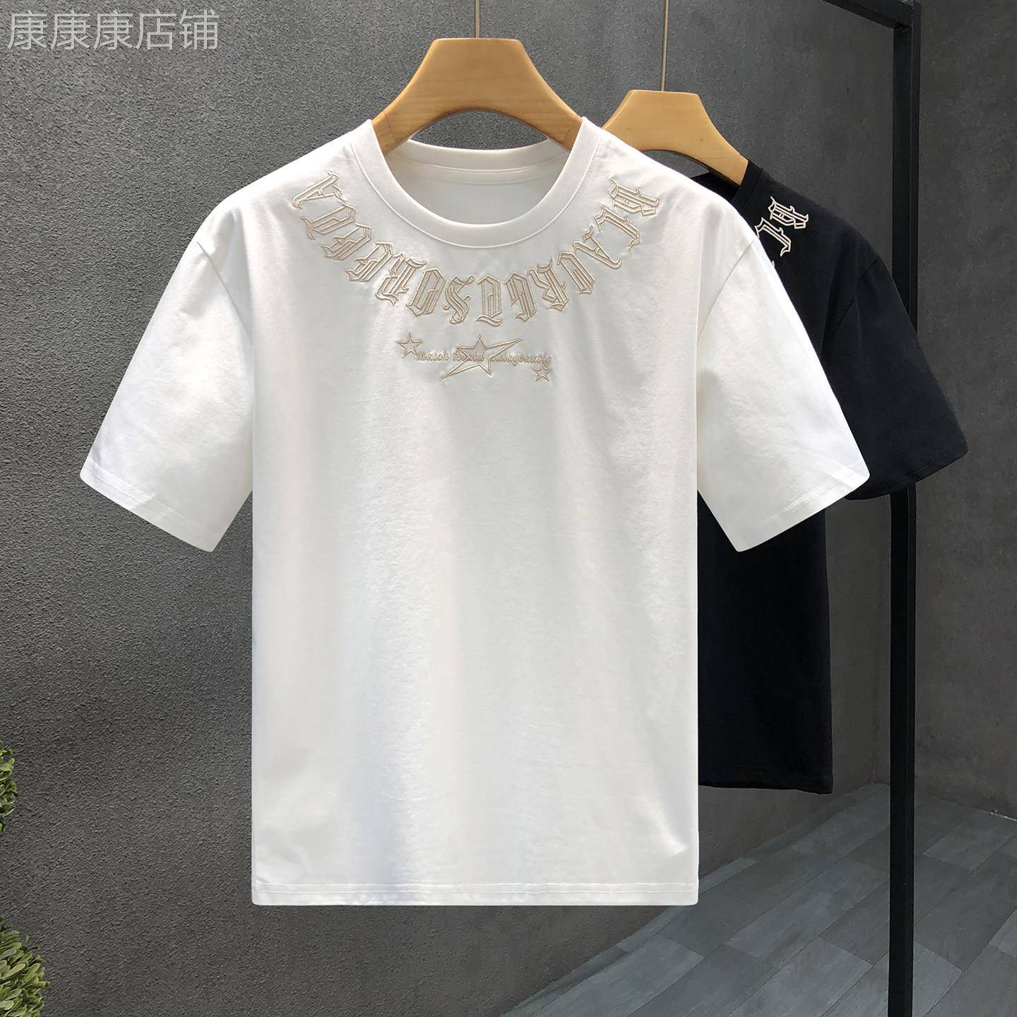 穿出舒适感~匠心制作!一眼就爱上！简约休闲透气圆领短袖T恤男潮