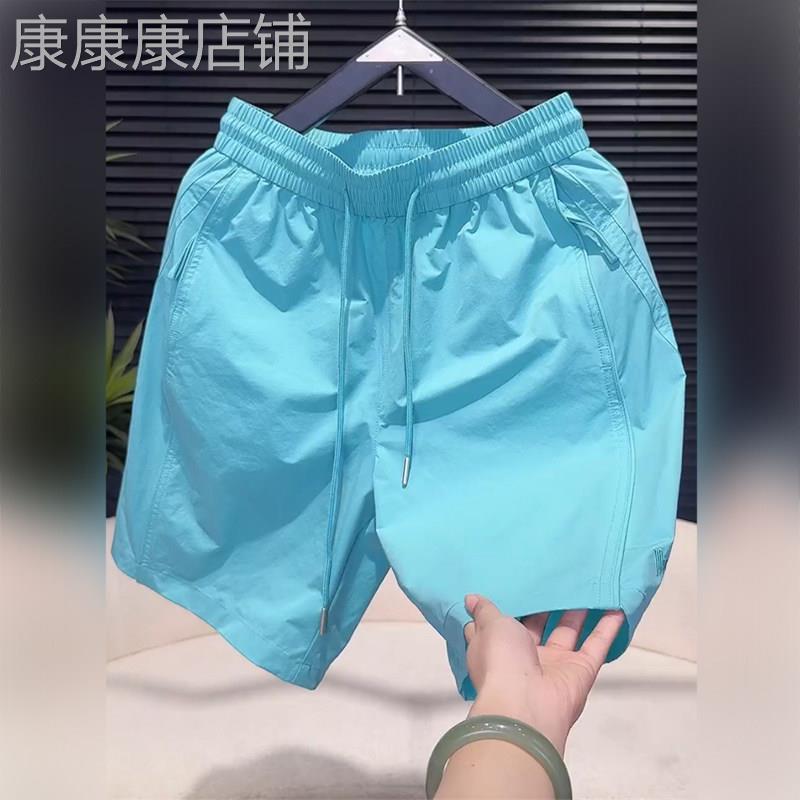 轻奢夏季糖果色速干短裤男士时尚简约百搭情侣款透气运动五分裤