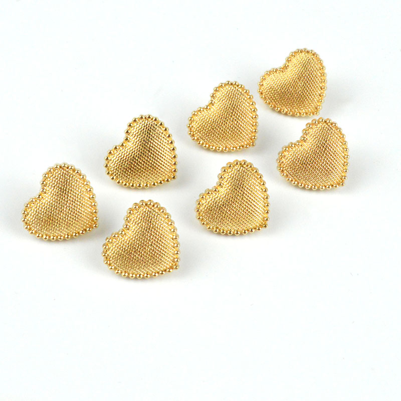 金属格子纹爱心金色纽扣大衣针织毛外套衣衬衣袖扣裤裙百搭装饰扣