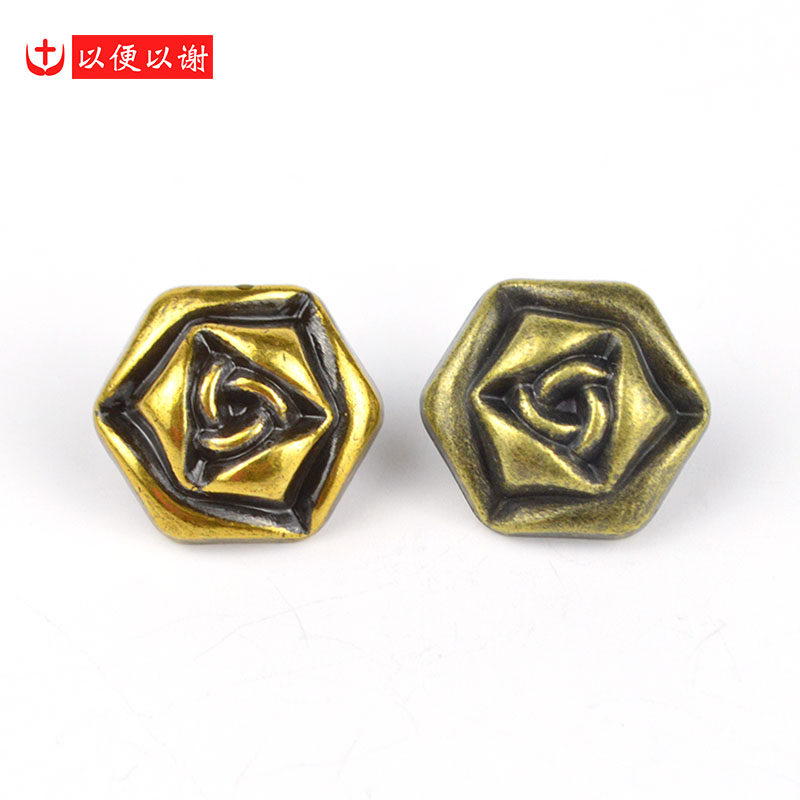 金属玫瑰花朵手缝纽扣大衣针织开衫外套西装裤裙简约复古装饰钮扣,居家布艺,纽扣,淘宝优惠券,粉丝福利购,淘宝优惠卷