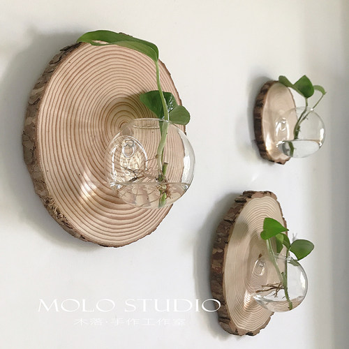 天然玻璃水培墙壁装饰日式