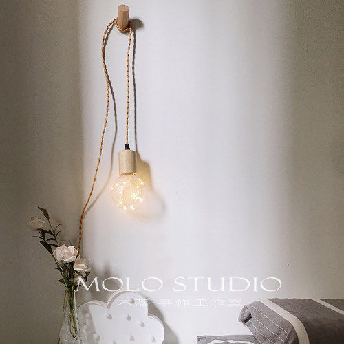 小星星夜灯小吊灯木落