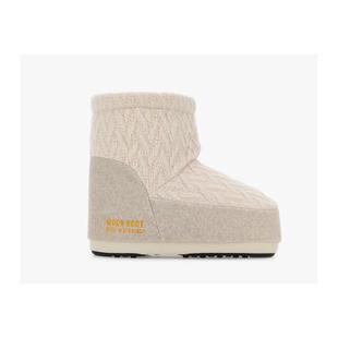 代购 BOOT女士雪地靴保暖防滑轻便透气编织纹理短筒平底 MOON