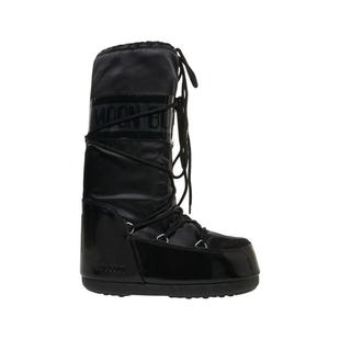 底 BOOT女士雪地靴保暖防滑防水轻便黑色系带高筒橡胶鞋 代购 MOON