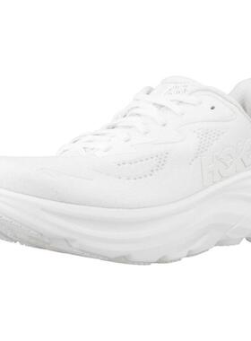 代购Hoka OneOne女士跑步鞋缓震支撑舒适脚感运动鞋白色织物材质