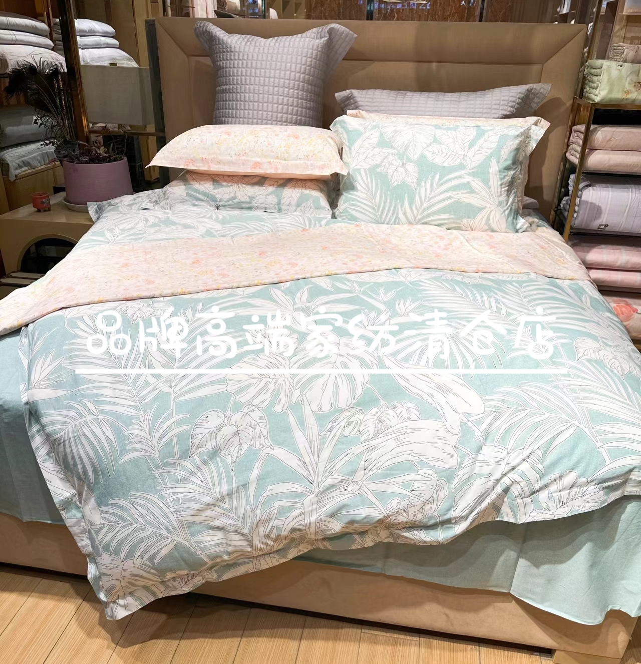 专柜正品2024秋冬新款40S全棉斜纹四件套 雅 织梦绿茵 AD0361-4
