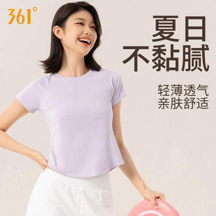 361运动短袖t恤女2024新款健身跑步透气训练服夏季透气瑜伽服上衣