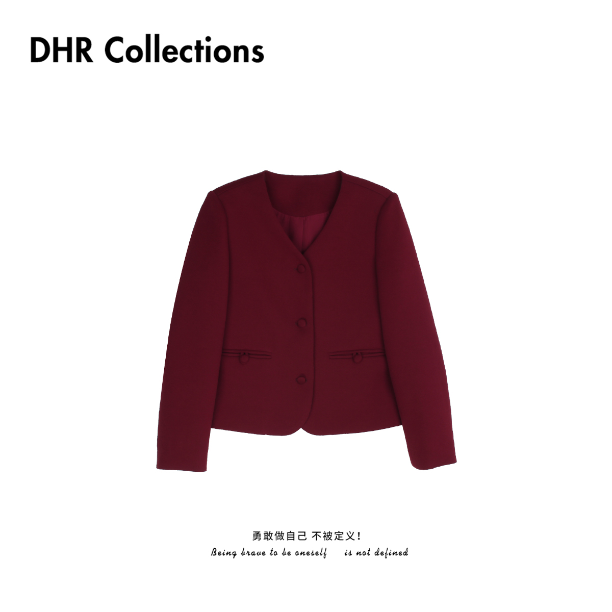 豆豆6【都市女绅士】2025早秋新款高级感西装V领时尚上衣-DQ1631