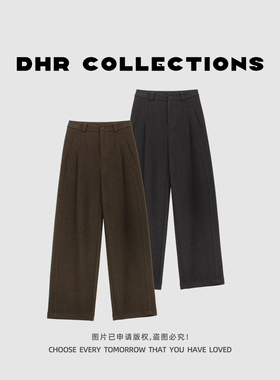 豆豆11【毛呢贝斯裤】醋酸+羊毛加绒保暖休闲裤显瘦裤子113125DK