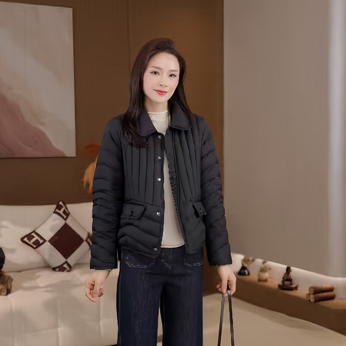 豆豆DA【奶霜】95白鸭绒防风显瘦百搭保暖短款羽绒服-26QW8801