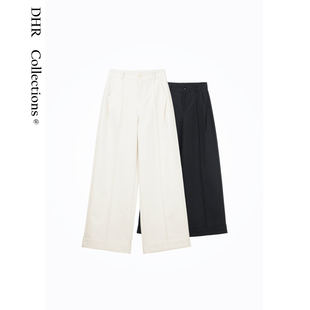 直筒休闲裤 豆豆DA 26CK1198 百搭显瘦窄版 新款 卷边直筒裤 春季