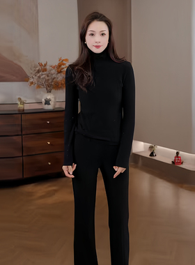 豆豆10【水钻镶嵌】蚕丝发热绒贴身软糯舒适长袖打底T恤-25DD276