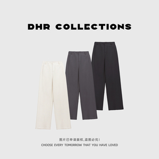 女冬季 软糯阔腿休闲裤 加绒加厚窄版 长裤 25DK107 直筒裤 醋酸羊毛裤