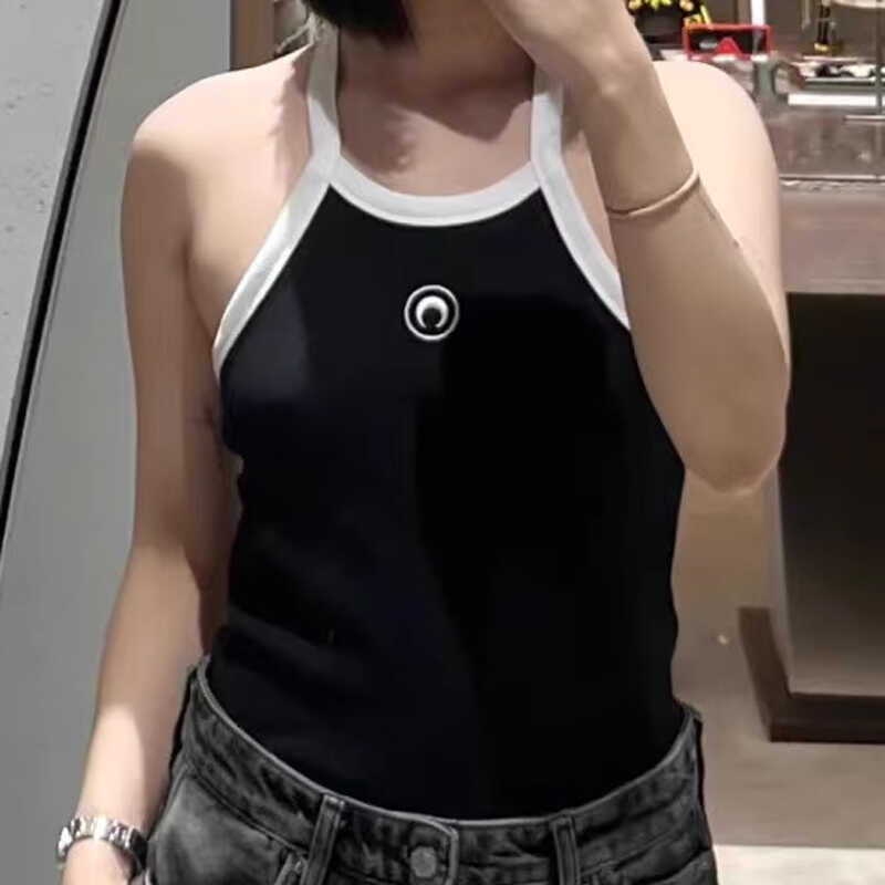 MARINE EPRINCESS刺绣棉坦克背心吊带女夏小众内搭外穿朴彩英同款 - 实物图