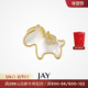 JAY生肖小马胸针高级感轻奢别针白贝壳胸花配饰马年本命年礼物