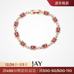 JAY方糖红色手链轻轻奢小众精致手饰女小众设计感手饰新年礼物