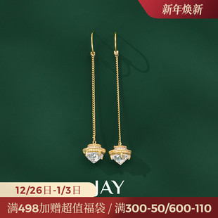 JAY方圆脸耳坠高级感独特漂亮耳饰复古耳环2025新款 高级感耳钉