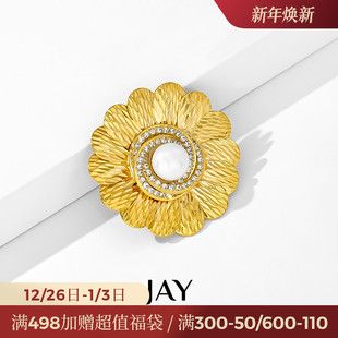 JAY复古梵高向日葵胸针轻奢高级感设计感别针配饰胸花教师节礼物