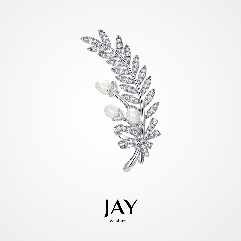 JAY高级麦穗胸针女西装领针配饰