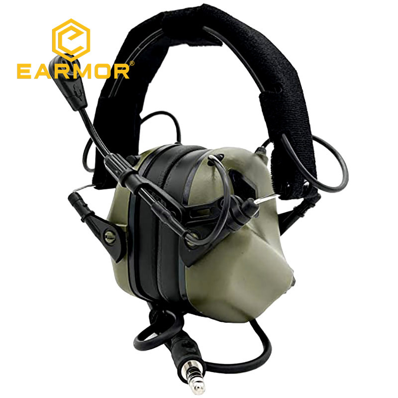 最新 EARMOR M32 MOD4 战术通讯拾音降噪耳机头戴式射击听力保护