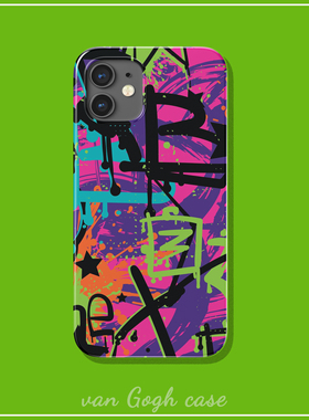 艺术家美式涂鸦彩绘手机壳适用于华为mate50全包nova10三星s23+小米13荣耀80防摔xr苹果14promax菲林iPhonexr