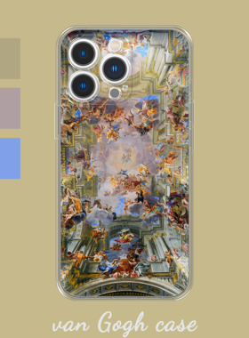 彩绘名画圣伊格纳修斯神父北欧风手机壳适用于iPhone13promax苹果14plus/12mini一加9三星s23u荣耀80防摔透明