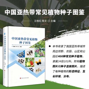 中国亚热带常见植物种子图鉴 收录400种植物附植物照片种子显微照片 详解植物形态特征生长环境分布 植物学博物学自然科学植物保护