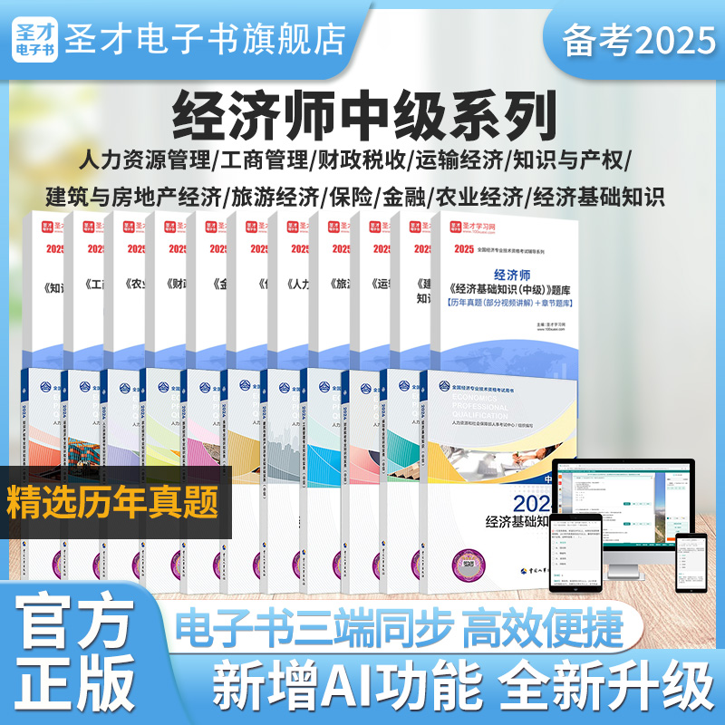 2025全国经济师中级经济专业技术资格考试教材+题库基础知识专业知识与实务中级题库含历年真题 章节题库刷题