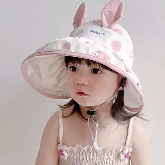 儿童防晒帽夏季大帽檐空顶帽遮阳女童公主双面戴可折叠海边太阳帽
