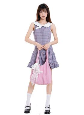 【日本购】卡其白色托特单肩包大容量通勤ins风轻便旅游手提帆布