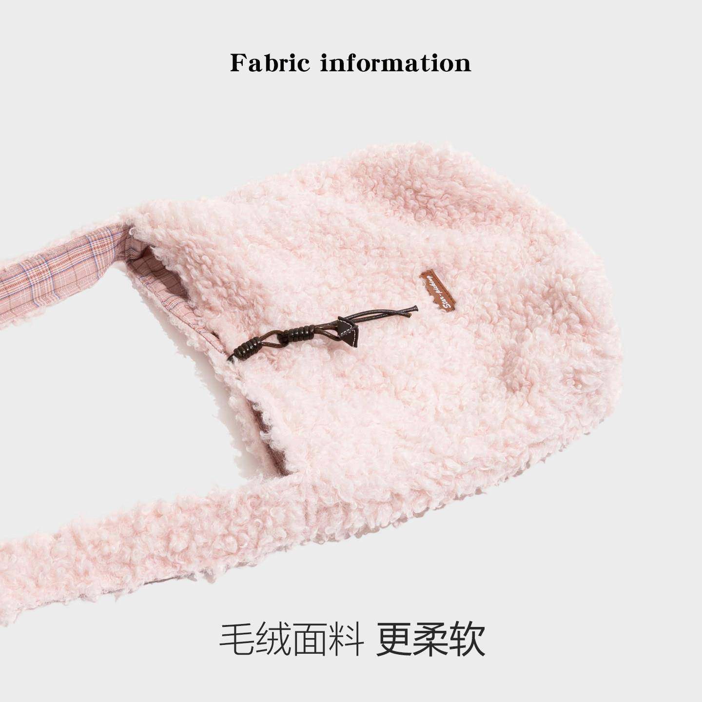 【日本购】软糯毛呢水桶包大容量斜挎包冬季女包2025新款通勤单肩,箱包皮具/热销女包/男包,托特包,淘宝优惠券,粉丝福利购,淘宝优惠卷