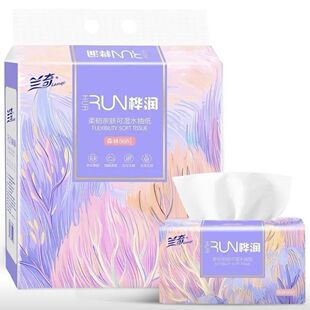 兰奇桦润森林568系抽纸巾五层加厚整箱批发大包家用实惠餐巾纸抽