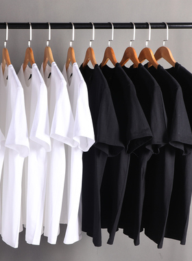 印字t恤定制重磅t恤印logo高端圆领短袖能写字的衣服刻字工作服