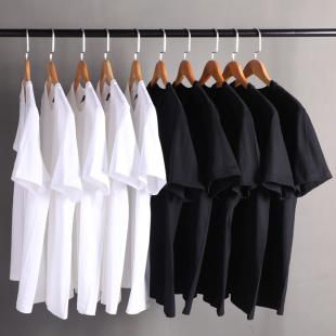 印字t恤定制重磅t恤印logo高端圆领短袖能写字的衣服刻字工作服