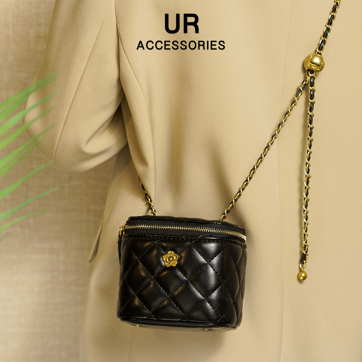 【官方旗舰】质感花朵迷你方盒包