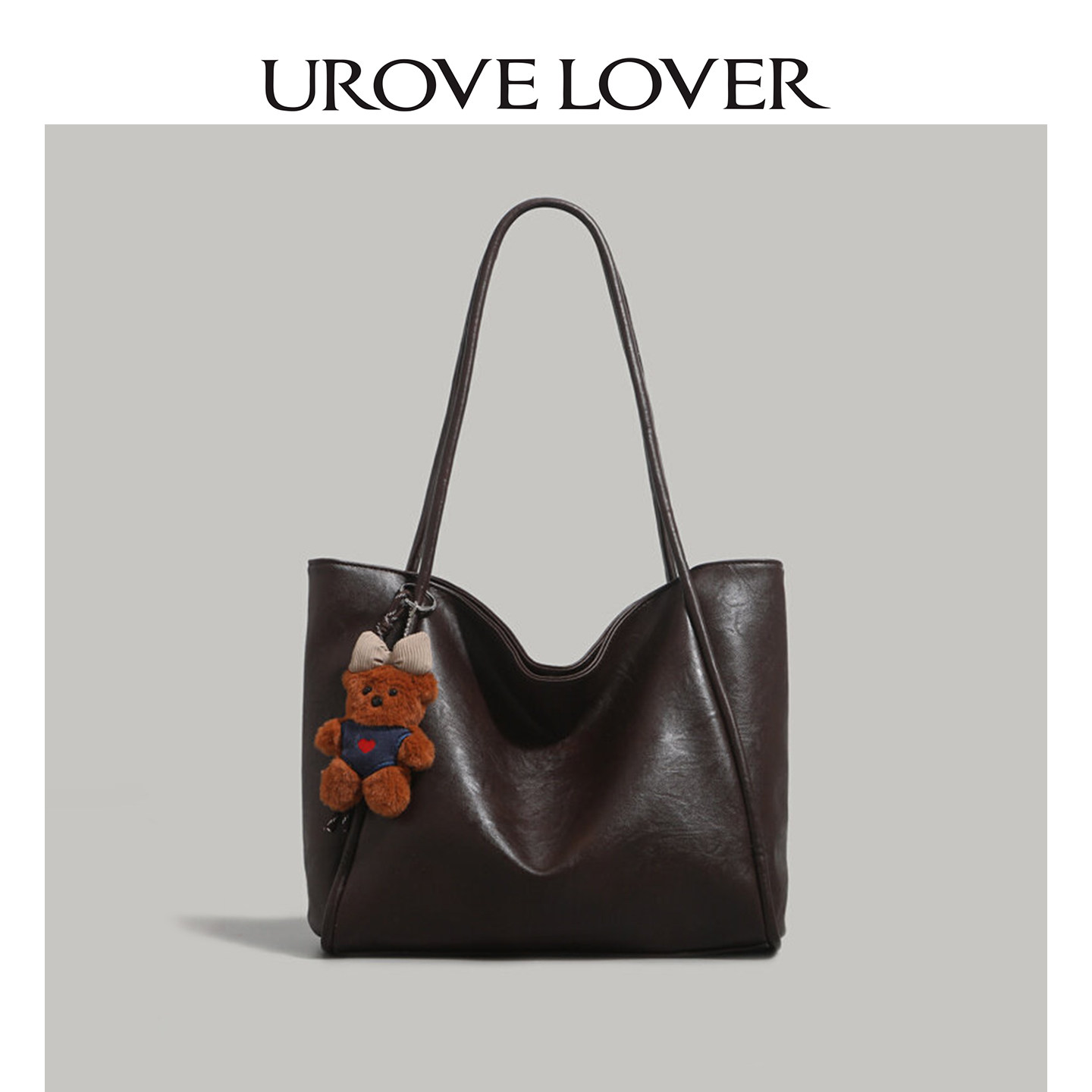 UR简约大容量单肩包包女款2026新款休闲通勤手提包高级百搭托特包