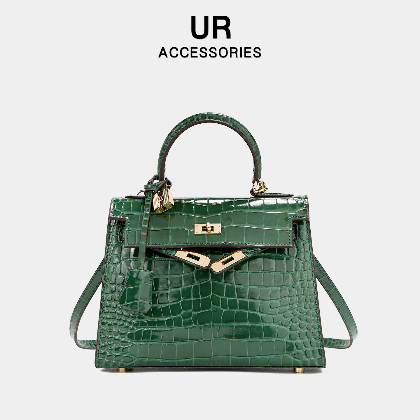【官方旗舰】鳄鱼纹手提凯莉包