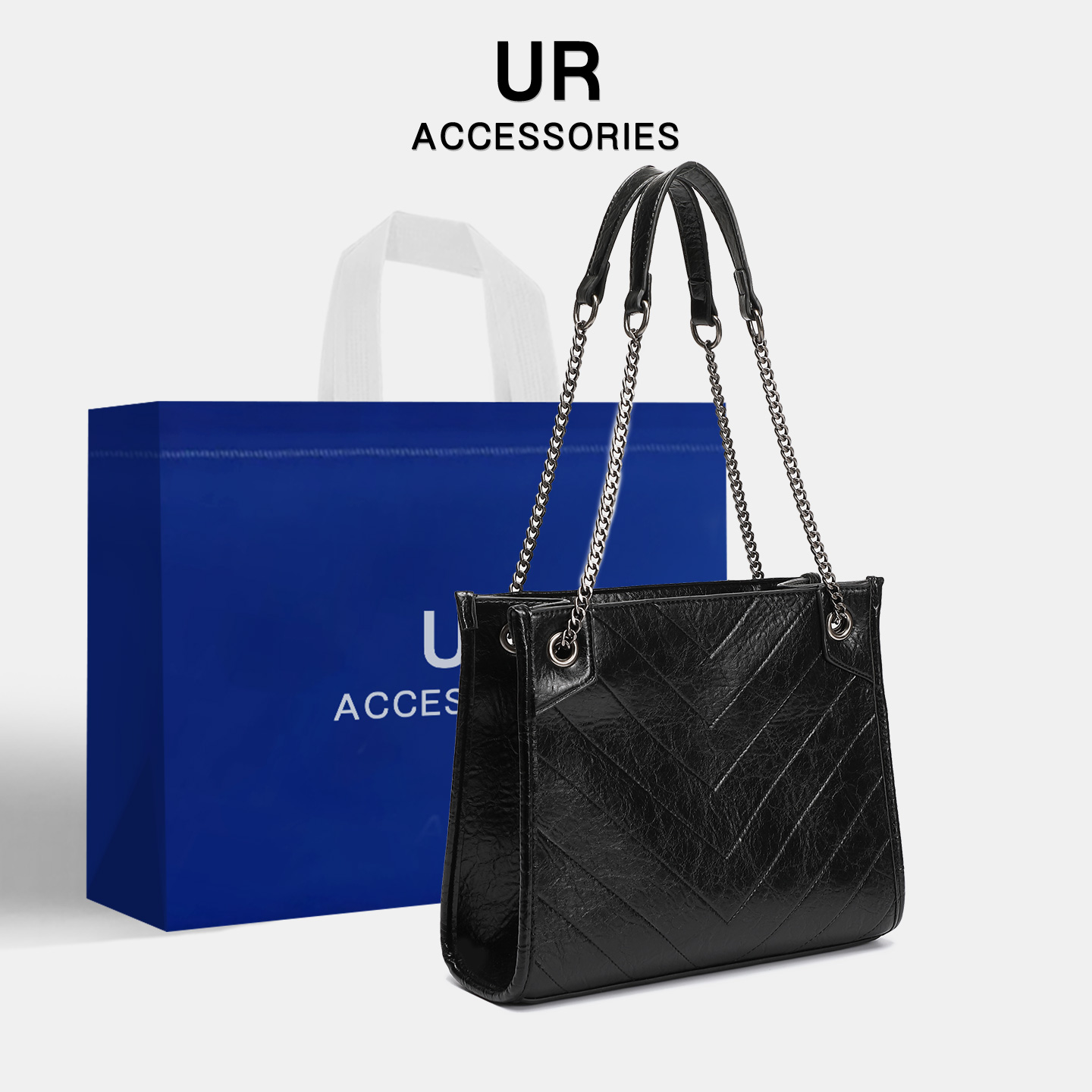 【官方旗舰】软皮链条菱格包