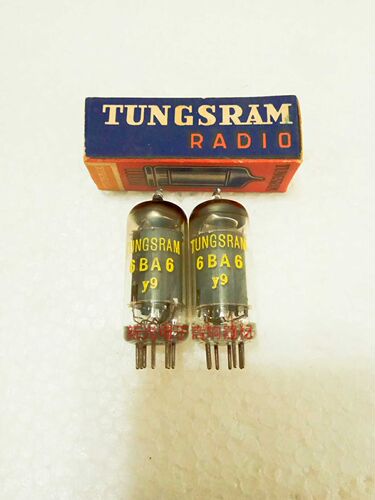 早期德国 TUNGSRAM 6BA6电子管代北京6K4 EF93 6k4 5749 提供配对