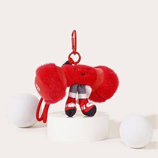 趣味创意包包挂件女可爱卡通拳套哑铃玩偶书包背包挂饰情侣小礼物