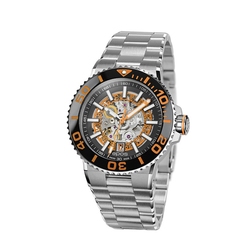 爱宝时epos 自动机械男表潜水表镂空500米防水3441.135.99.15.30