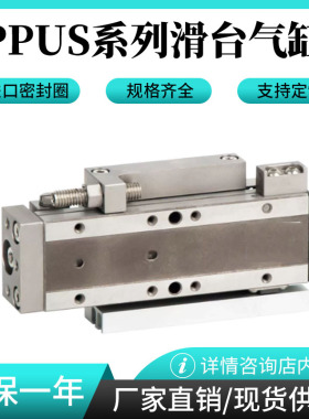 PPU滑台气缸PPUS12/10-SD/GT45/15/20/30/60-TP/TPQR/QM/QL/QN