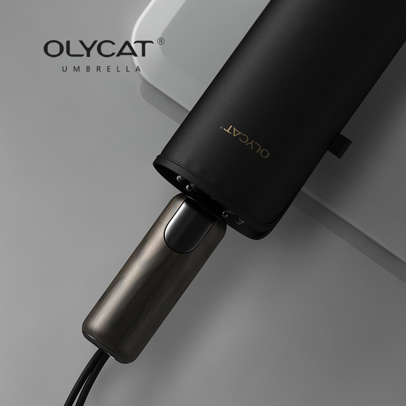 OLYCAT欧力猫全自动雨伞280T布三折暴风晴雨伞 广告商务伞男