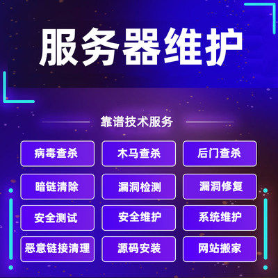 网站病毒入侵清理木马检测清除后门查杀防护漏洞服务器安全维护