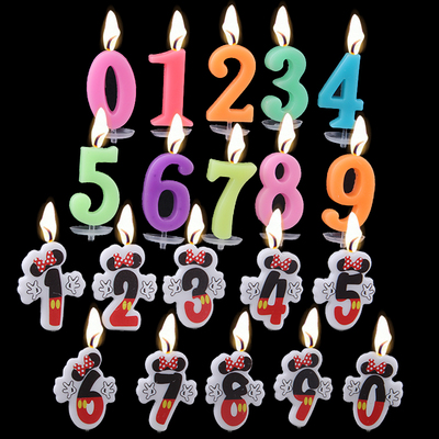 数字蜡烛生日创意水晶数字蜡烛带底托独立包装每个数10个起拍